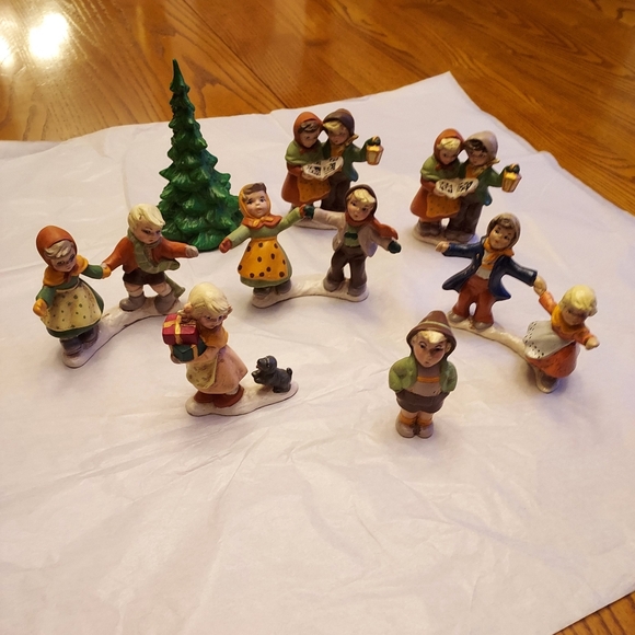 Lot of 7 Provincial Mold 1982 and 1 Duncan Ceramic 1975, Christmas figurines - Picture 1 of 12